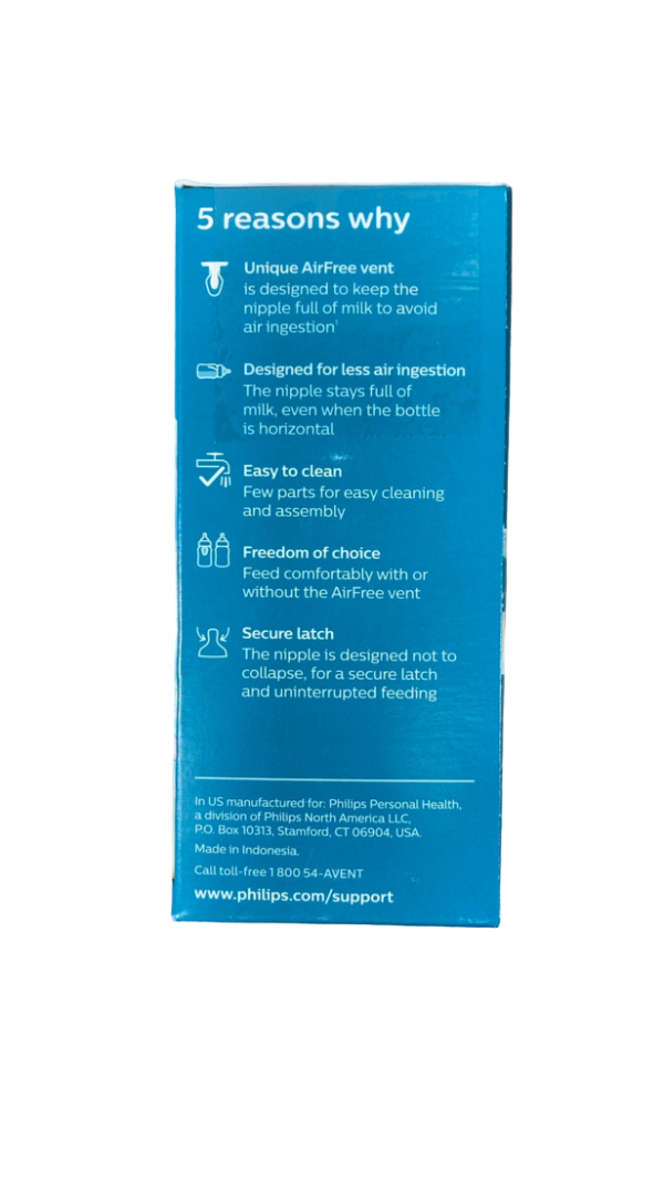 Philips Avent Anti-Colic Bottles With AirFree Vent, 1 Pack, 4oz, Clear Cheap - Image 2