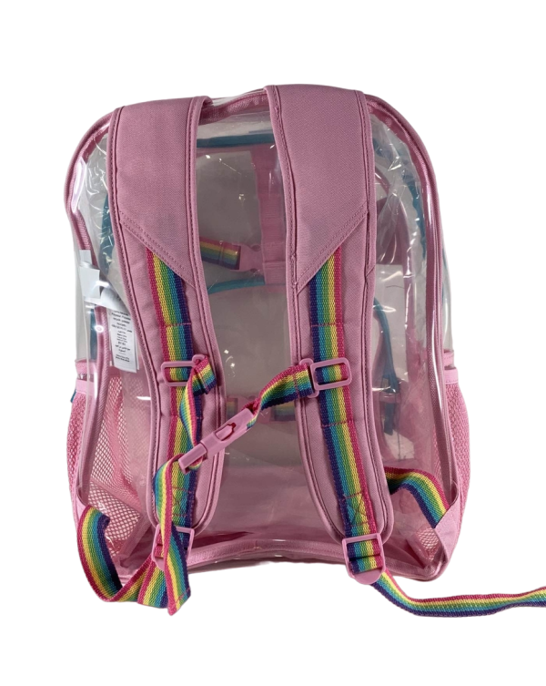 Pottery Barn Kids Mackenzie Clear Backpack, Clear with Pink Trim Online now - Image 2