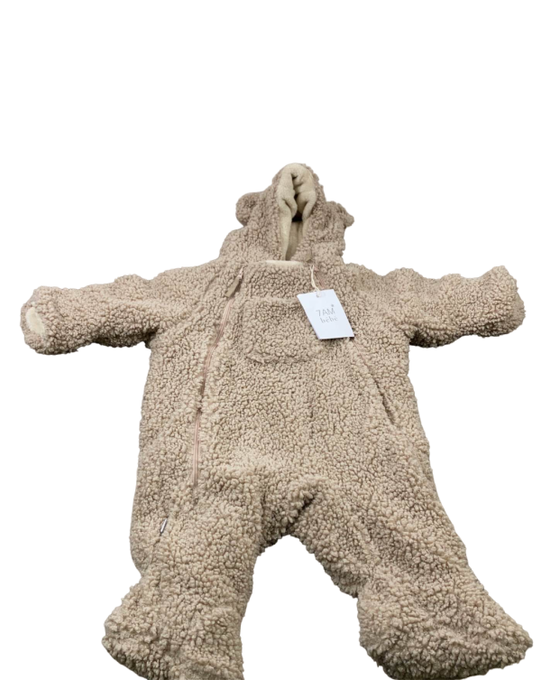 7 A.M. Enfant Teddy Jumpsuit Bebe, Oatmeal, 3-6 months Discount