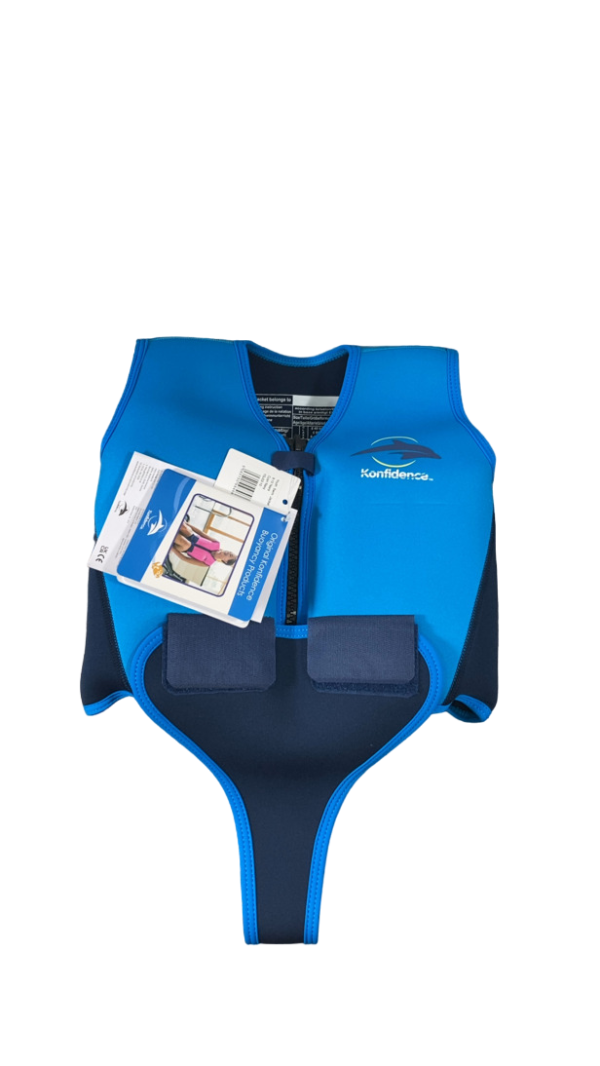 Konfidence Youth Swim Jacket, 8-10yrs, Blue Cyan For Cheap