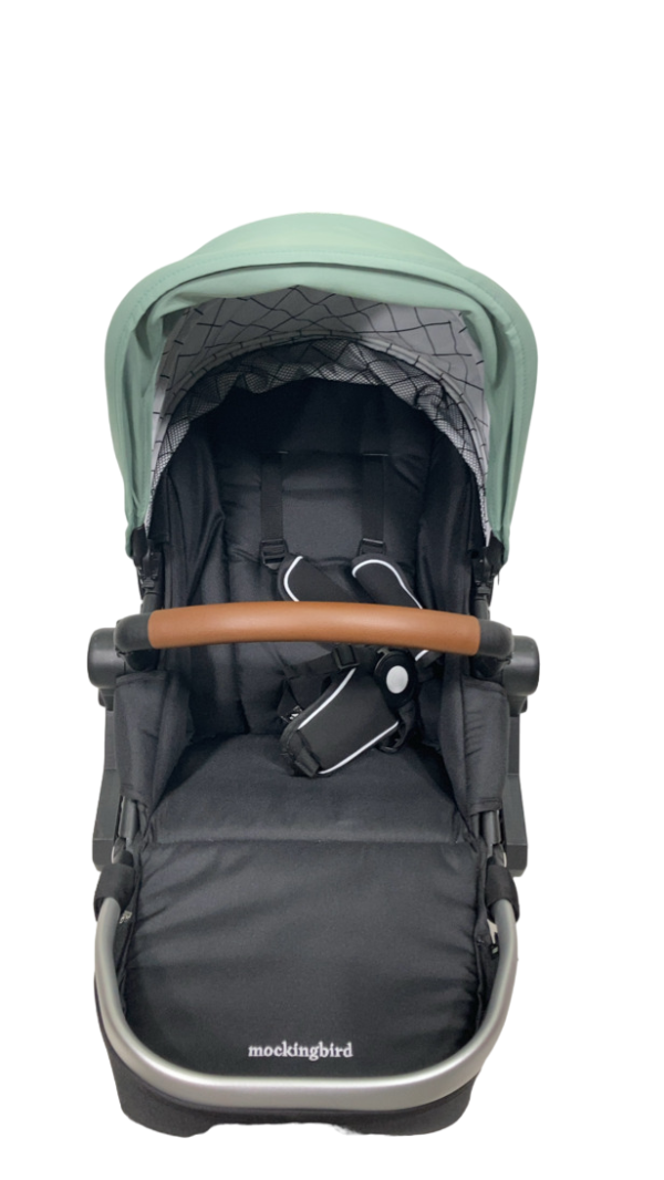 Mockingbird 2nd Seat, Silver with Penny Leather, Windowpane, Sage Online now - Image 4