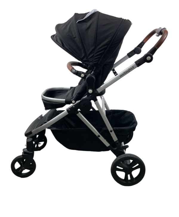 Mockingbird Single to Double 2.0 Stroller, 2024, Black, Silver With Penny Leather, Windowpane Cheap - Image 3