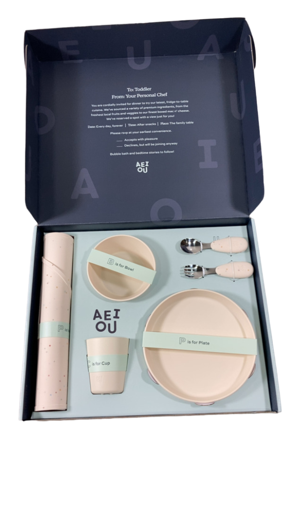 AEIOU Toddler Tableware Gift Set, Oat Online Sale - Image 3
