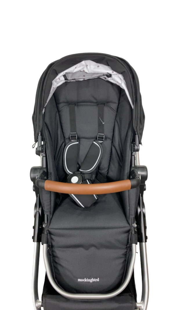 Mockingbird Single to Double 2.0 Stroller, 2024, Black, Silver With Penny Leather, Watercolor Drops For Cheap - Image 5