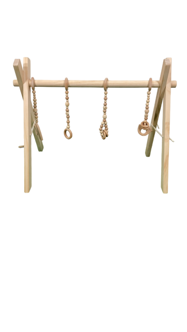 Poppyseed Play Wooden Baby Gym, Natural Wood w  Natural Toys Online now