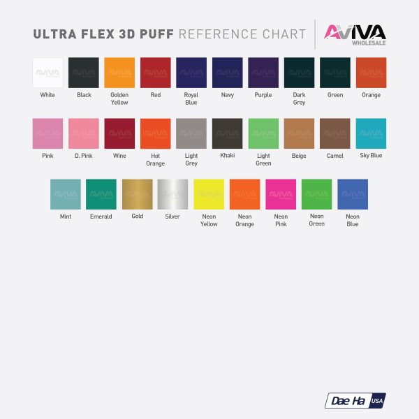 Ultra Flex 3D PUFF  20” wide Heat TRANSFER Vinyl for T-Shirt and Apparel - HTV Discount